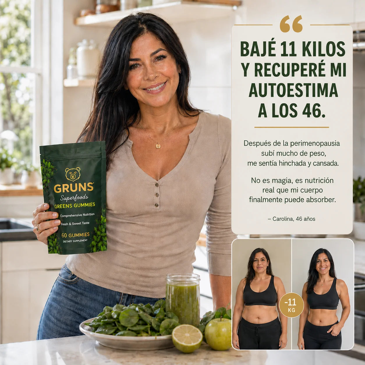 Gomitas nutricionales que reducen la hinchazón