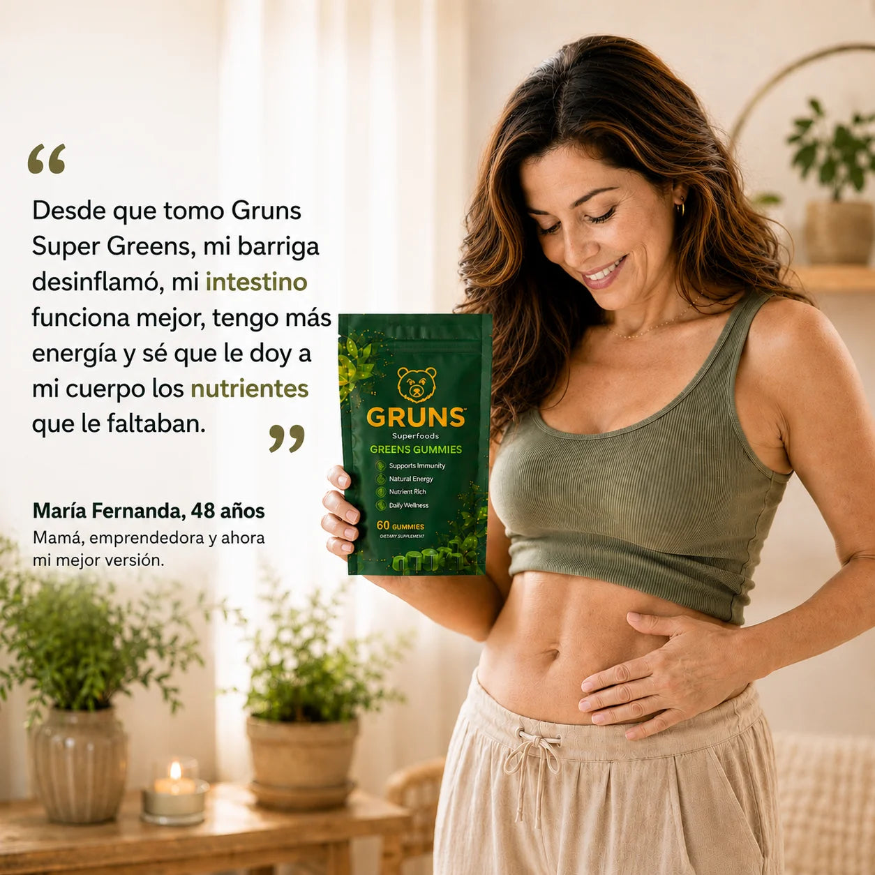 Gomitas nutricionales que reducen la hinchazón