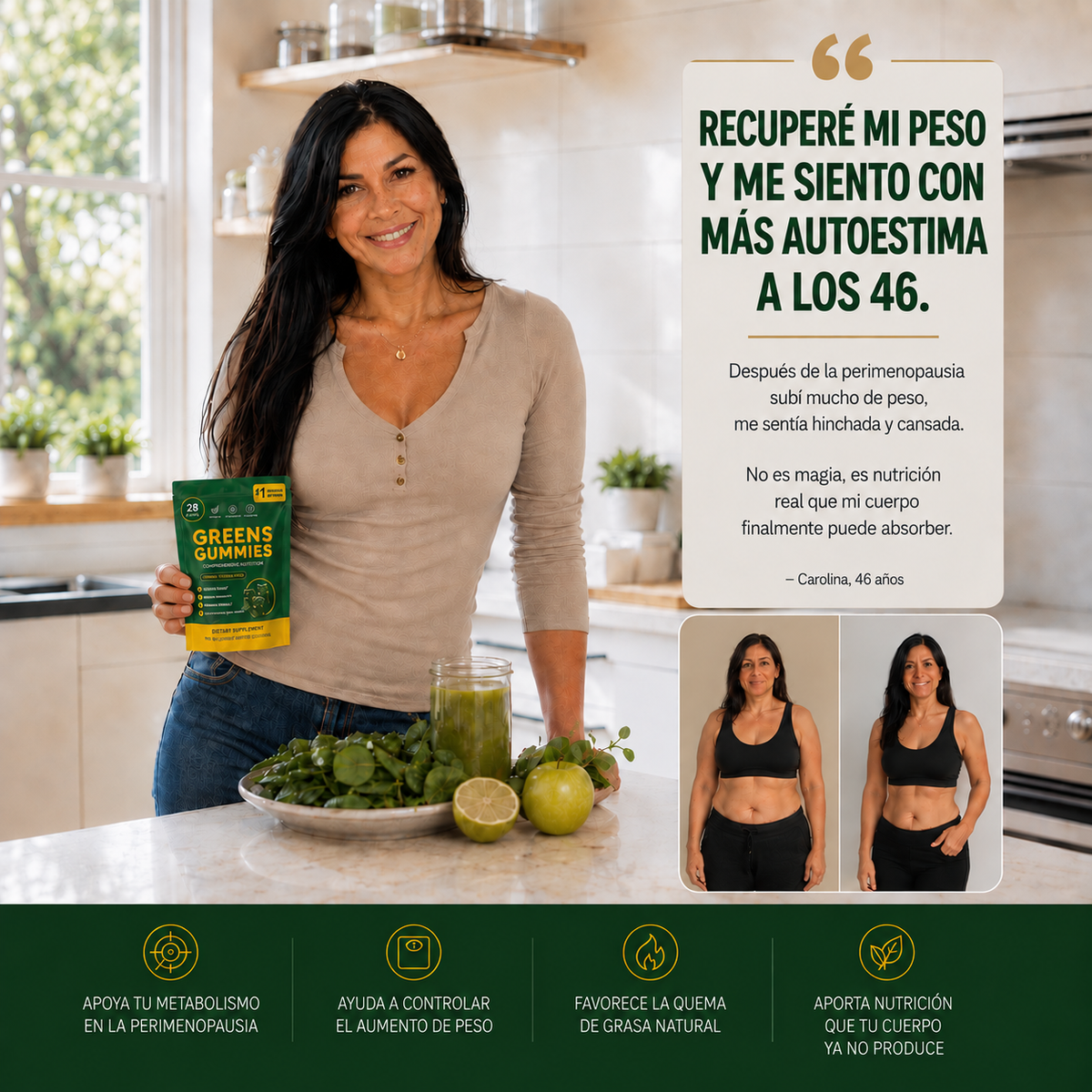Gomitas nutricionales que reducen la hinchazón